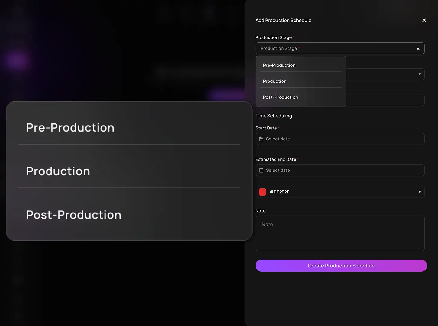 Complex production planning support